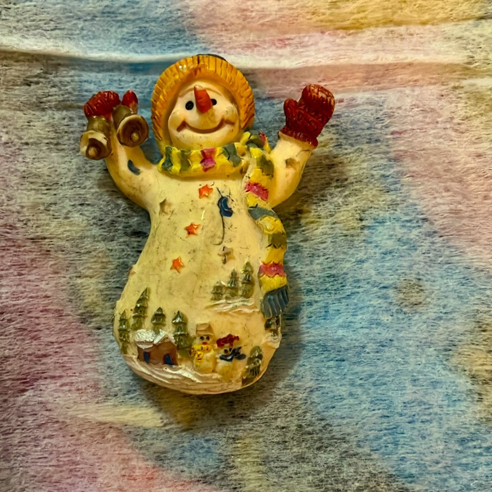 Vintage snowman pin